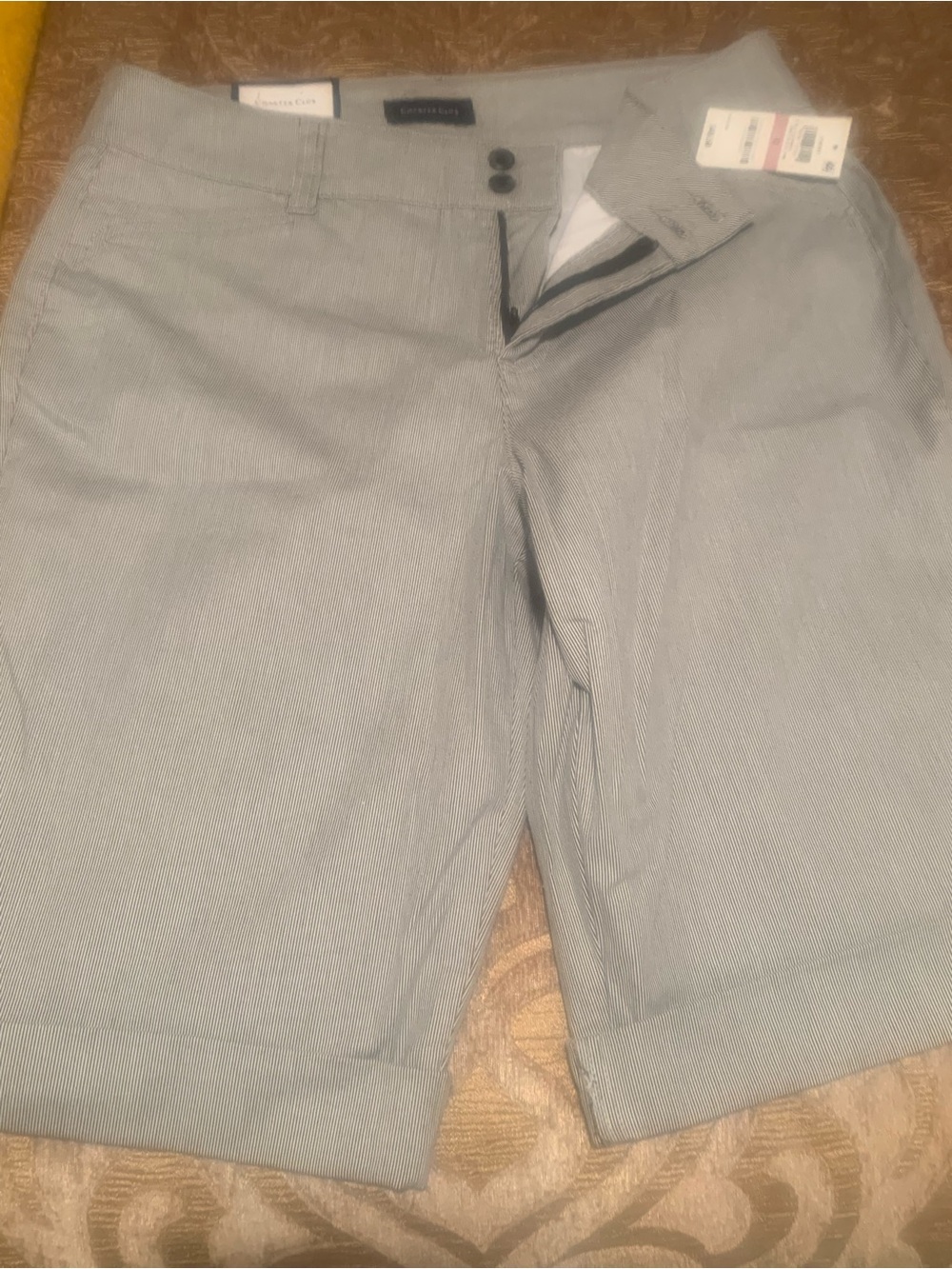 Charter Club Light Gray Cuffed Jean Shorts